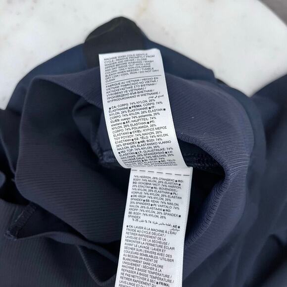 Athleta Nolita Wide Leg Straight Pant Athletic Nylon Medium Navy Blue - Picture 10 of 10